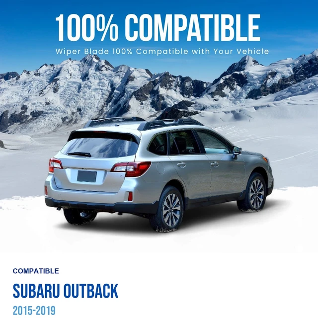Alt view image 3 of 7 - Silbak Rear Wiper Blade compatible with Subaru Outback 2015-2019, 14 in (350 mm) 86542 AE070