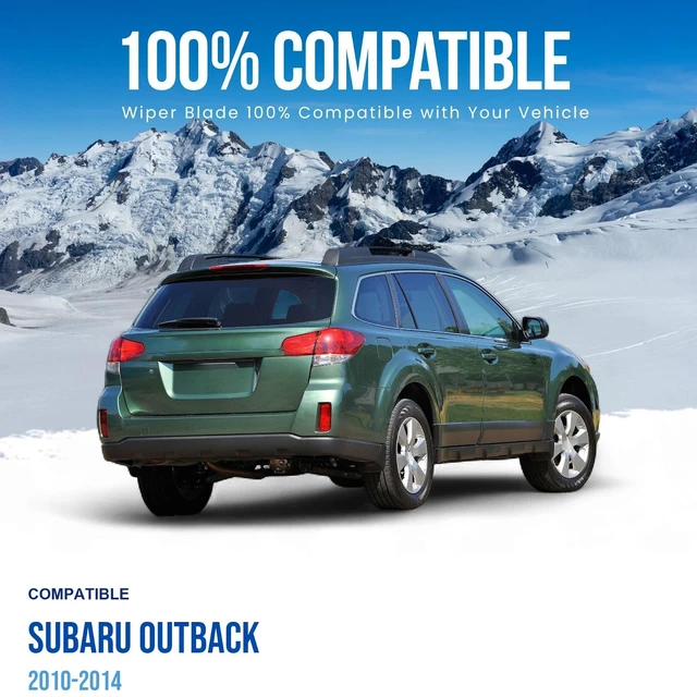 Alt view image 3 of 7 - Silbak Rear Wiper Blade compatible with Subaru Outback 2010-2014, 14 in (350 mm) 86542 AE070