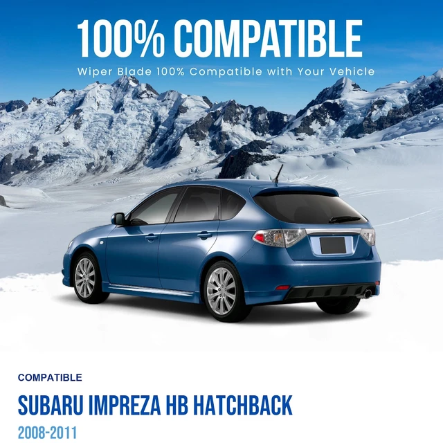 Alt view image 3 of 7 - Silbak Rear Wiper Blade compatible with Subaru Impreza HB Hatchback 2008-2011, 14 in (350 mm)