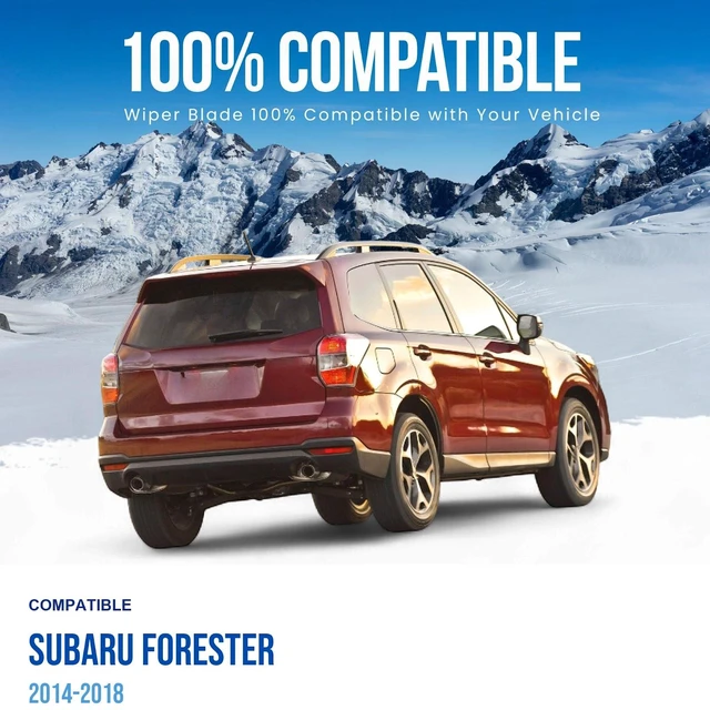 Alt view image 3 of 7 - Silbak Rear Wiper Blade compatible with Subaru Forester 2014-2018, 14 in (350 mm)