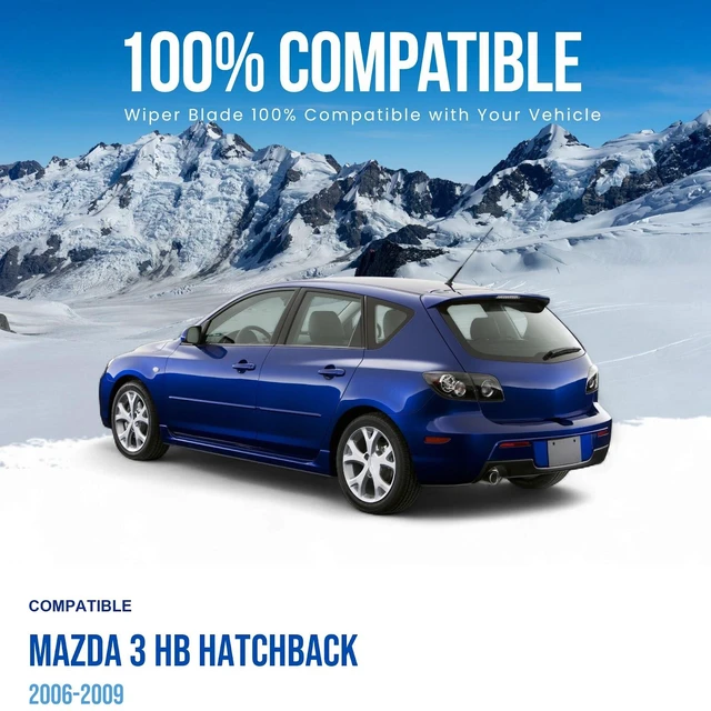 Alt view image 2 of 6 - Silbak Rear Wiper Blade compatible with Mazda 3 HB Hatchback 2006-2009, 14 in (350 mm)