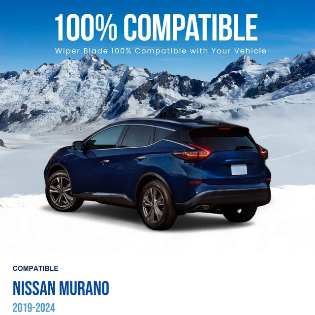 Alt view image 3 of 6 - Silbak Rear Wiper Blade compatible with Nissan Murano 2019-2024, 13 in (330 mm) 28790 0V000