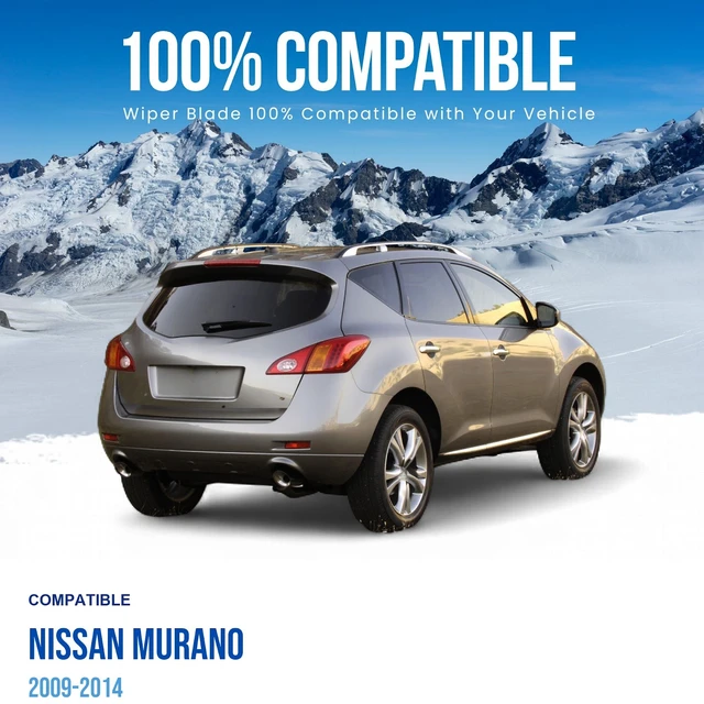 Alt view image 3 of 6 - Silbak Rear Wiper Blade compatible with Nissan Murano 2009-2014, 13 in (330 mm) 28790 0V000