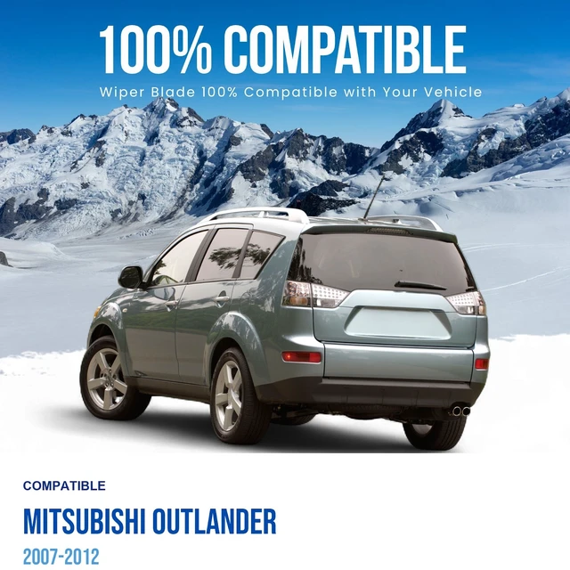 Alt view image 3 of 6 - Silbak Rear Wiper Blade compatible with Mitsubishi Outlander 2007-2012, 13 in (330 mm)