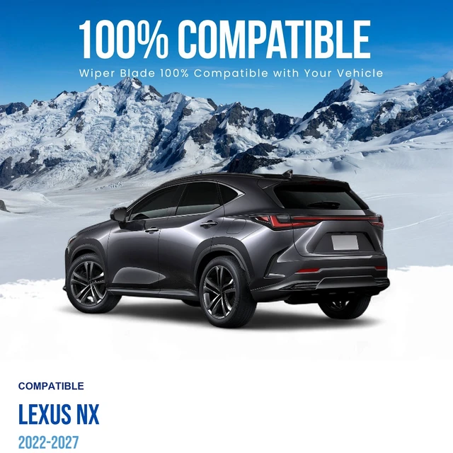 Alt view image 2 of 6 - Silbak Rear Wiper Blade compatible with Lexus NX 2022-2027, 12 in (300 mm)