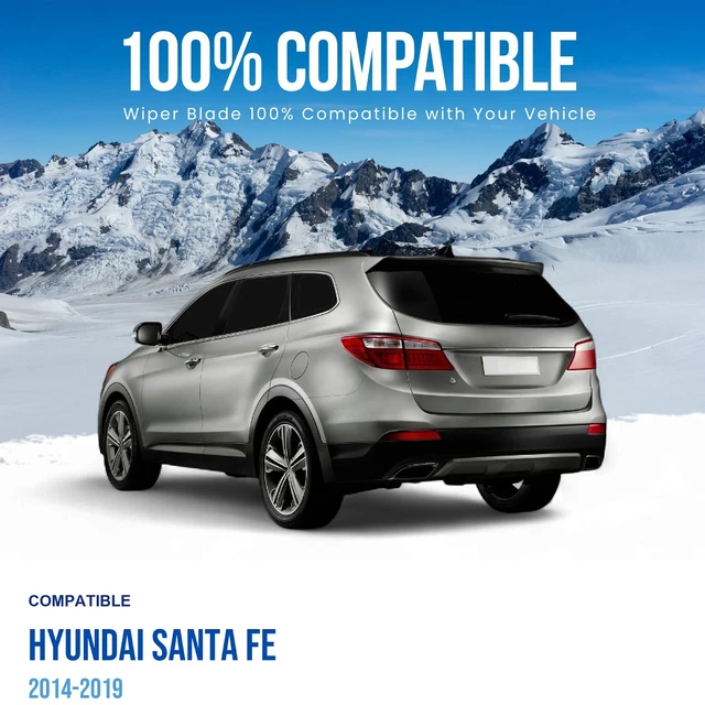 Alt view image 2 of 6 - Silbak Rear Wiper Blade compatible with Hyundai SANTA FE 2014-2019, 12 in (300 mm)