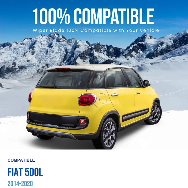 Alt view image 2 of 6 - Silbak Rear Wiper Blade compatible with Fiat 500L 2014-2020, 12 in (300 mm)