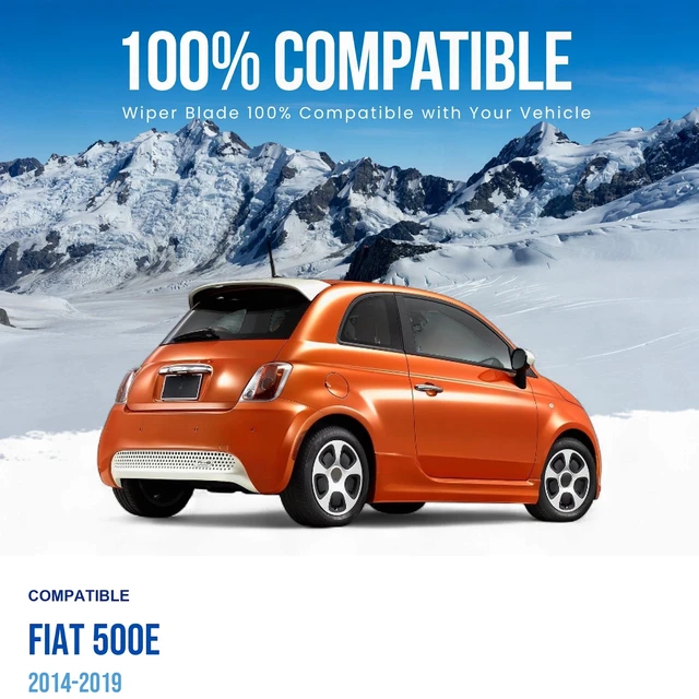 Alt view image 2 of 6 - Silbak Rear Wiper Blade compatible with Fiat 500e 2014-2019, 12 in (300 mm)