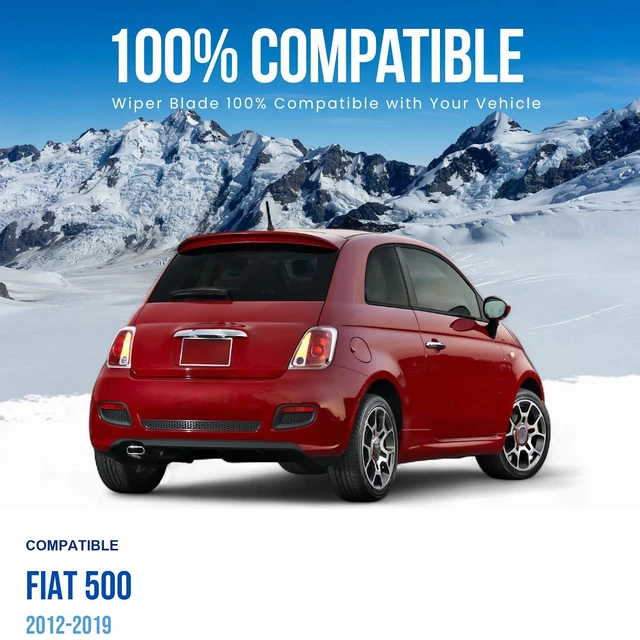 Alt view image 2 of 6 - Silbak Rear Wiper Blade compatible with Fiat 500 2012-2019, 12 in (300 mm)