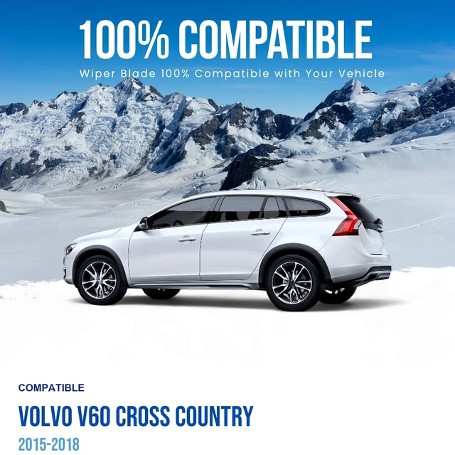 Alt view image 3 of 6 - Silbak Rear Wiper Blade compatible with Volvo V60 Cross Country 2015-2018, 12 in (300 mm)