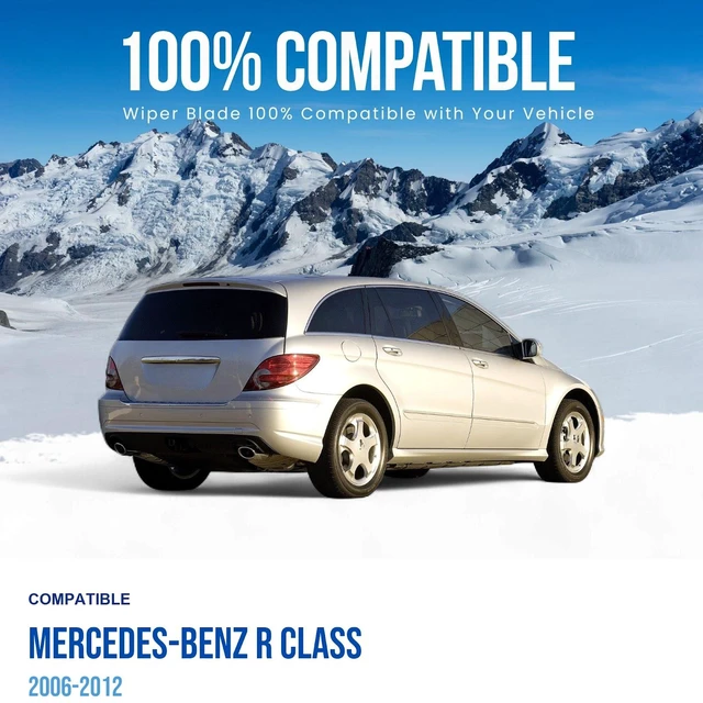 Alt view image 3 of 6 - Silbak Rear Wiper Blade compatible with Mercedes-Benz R Class 2006-2012, 12 in (300 mm)