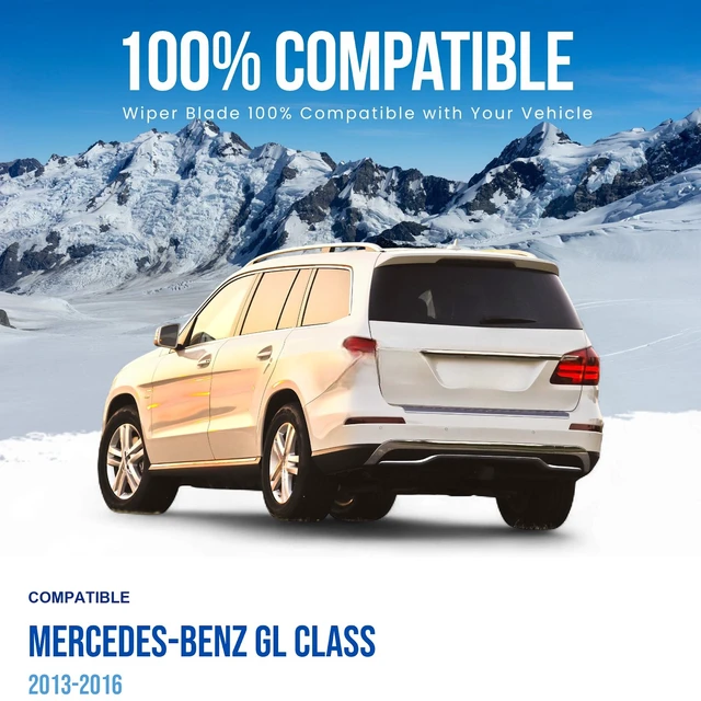 Alt view image 3 of 6 - Silbak Rear Wiper Blade compatible with Mercedes-Benz GL Class 2013-2016, 12 in (300 mm)