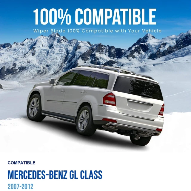 Alt view image 3 of 6 - Silbak Rear Wiper Blade compatible with Mercedes-Benz GL Class 2007-2012, 12 in (300 mm)