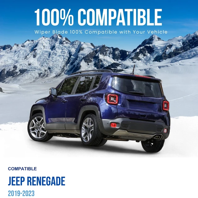 Alt view image 2 of 6 - Silbak Rear Wiper Blade compatible with Jeep Renegade 2019-2023, 10 in (250 mm)