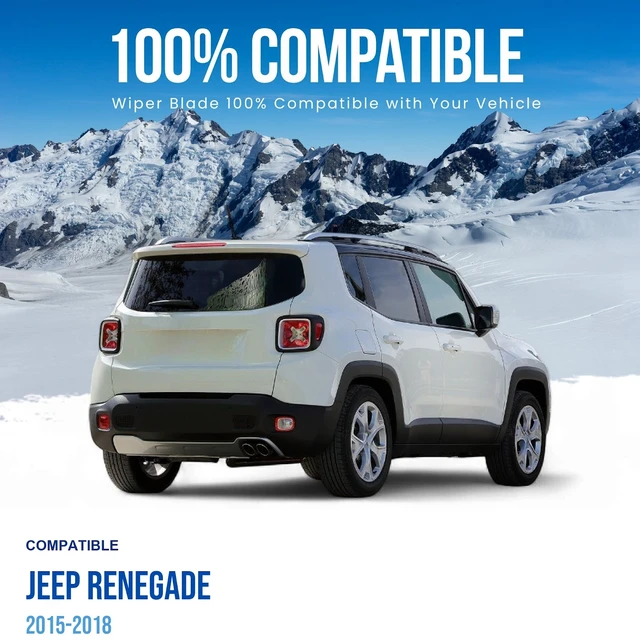 Alt view image 2 of 6 - Silbak Rear Wiper Blade compatible with Jeep Renegade 2015-2018, 10 in (250 mm)