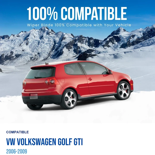 Alt view image 2 of 6 - Silbak Rear Wiper Blade compatible with VW Volkswagen Golf GTI 2006-2009, 14 in (350 mm)