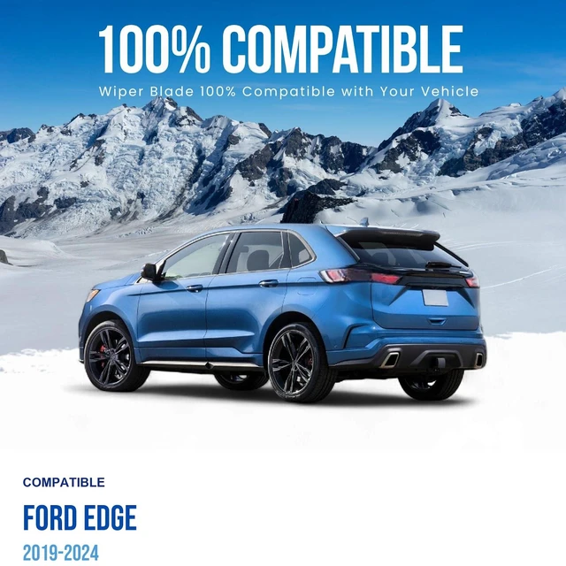 Alt view image 2 of 6 - Silbak Rear Wiper Blade compatible with Ford Edge 2019-2024, 15 in (380 mm)