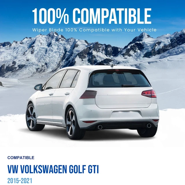 Alt view image 2 of 6 - Silbak Rear Wiper Blade compatible with VW Volkswagen Golf GTI 2015-2021, 11 in (280 mm)