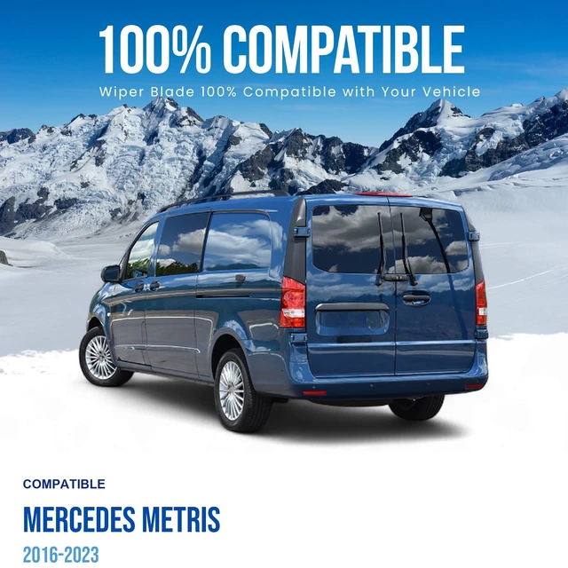 Alt view image 2 of 6 - Silbak Rear Wiper Blade compatible with Mercedes Metris 2016-2023, 15 in (380 mm)