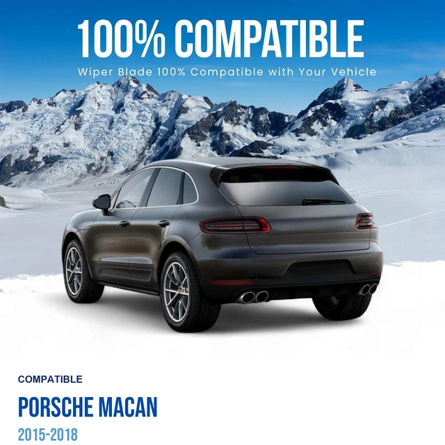 Alt view image 2 of 6 - Silbak Rear Wiper Blade compatible with Porsche Macan 2015-2018, 15 in (380 mm)