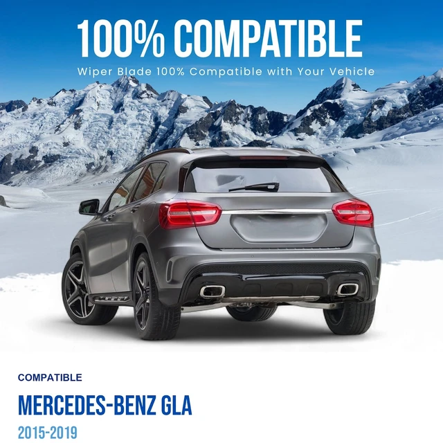 Alt view image 3 of 6 - Silbak Rear Wiper Blade compatible with Mercedes-Benz GLA 2015-2019, 11 in (280 mm)