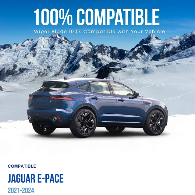 Alt view image 2 of 7 - Silbak Rear Wiper Blade compatible with Jaguar E-Pace 2021-2024, 13 in (330 mm)