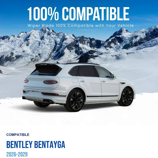 Alt view image 2 of 6 - Silbak Rear Wiper Blade compatible with Bentley Bentayga 2026-2029, 16 in (400 mm)