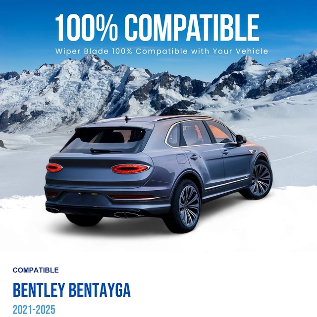 Alt view image 2 of 6 - Silbak Rear Wiper Blade compatible with Bentley Bentayga 2021-2025, 16 in (400 mm)