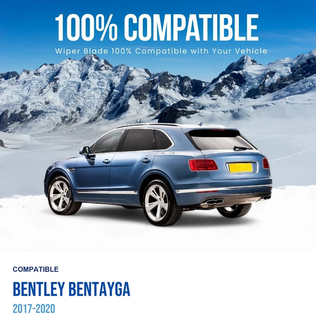 Alt view image 2 of 6 - Silbak Rear Wiper Blade compatible with Bentley Bentayga 2017-2020, 16 in (400 mm)