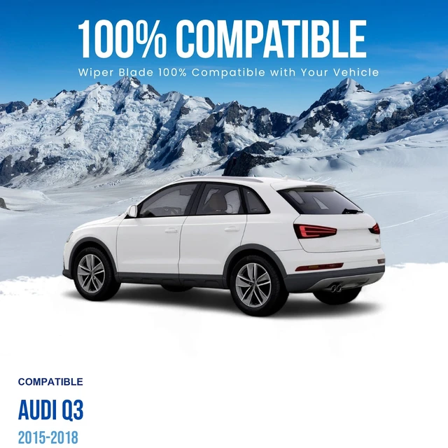 Alt view image 2 of 6 - Silbak Rear Wiper Blade compatible with Audi Q3 2015-2018, 16 in (400 mm)