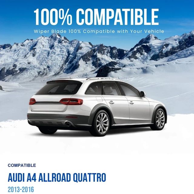 Alt view image 2 of 6 - Silbak Rear Wiper Blade compatible with Audi A4 Allroad Quattro 2013-2016, 16 in (400 mm)
