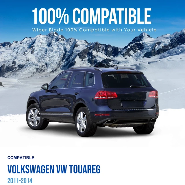 Alt view image 2 of 6 - Silbak Rear Wiper Blade compatible with Volkswagen VW Touareg 2011-2014, 14 in (350 mm)