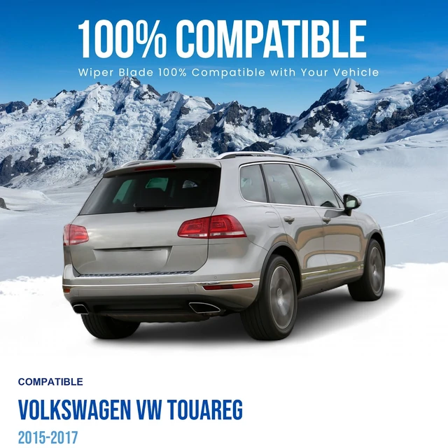 Alt view image 2 of 6 - Silbak Rear Wiper Blade compatible with Volkswagen VW Touareg 2015-2017, 14 in (350 mm)