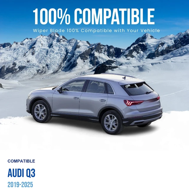 Alt view image 2 of 6 - Silbak Rear Wiper Blade compatible with Audi Q3 2019-2025, 14 in (350 mm)