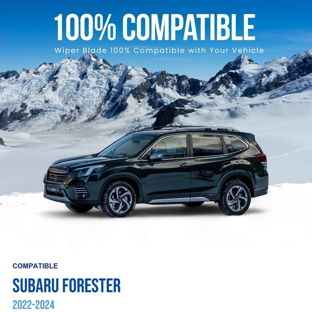 Alt view image 2 of 6 - Silbak Wiper Blade Set compatible with Subaru Forester 2022-2024, Front and Rear 3-Piece, Driver 26 in, Passenger 16 in, Rear 14 in
