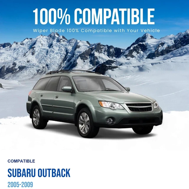 Alt view image 2 of 6 - Silbak Wiper Blade Set compatible with Subaru Outback 2005-2009, Front and Rear 3-Piece, Driver 24 in, Passenger 18 in, Rear 14 in