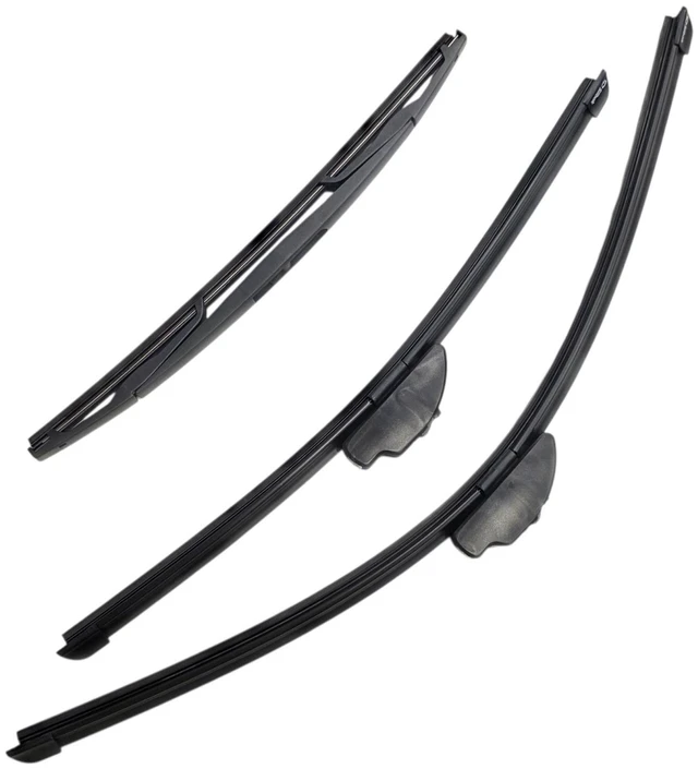 Main image of Silbak Wiper Blade Set compatible with Mitsubishi Lancer Sportback 2010-2016, Front and Rear 3-Piece, Driver 24 in, Passenger 18 in, Rear 14 in
