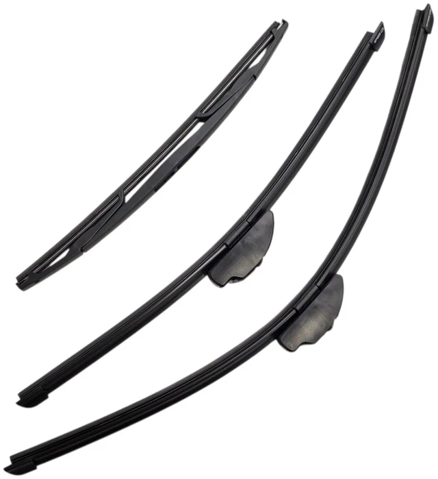 Main image of Silbak Wiper Blade Set compatible with Infiniti QX70 2014-2017, Front and Rear 3-Piece, Driver 24 in, Passenger 19 in, Rear 14 in