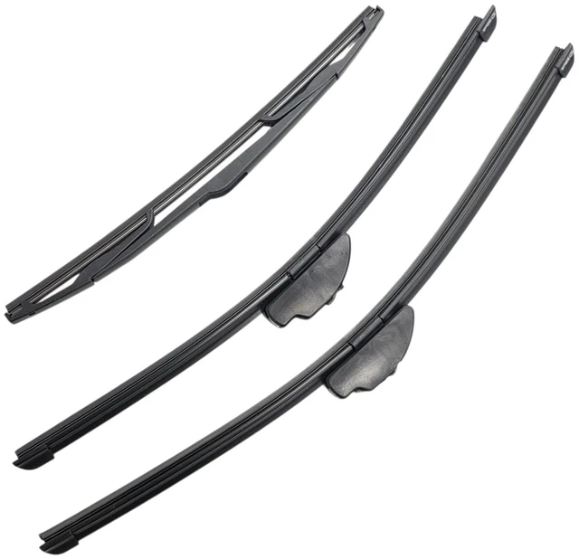 Main image of Silbak Wiper Blade Set compatible with Mazda 3 HB Hatchback 2006-2009, Front and Rear 3-Piece, Driver 21 in, Passenger 19 in, Rear 14 in