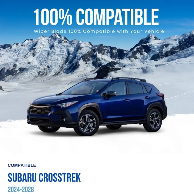 Alt view image 2 of 6 - Silbak Wiper Blade Set compatible with Subaru Crosstrek 2024-2028, Front and Rear 3-Piece, Driver 26 in, Passenger 16 in, Rear 13 in