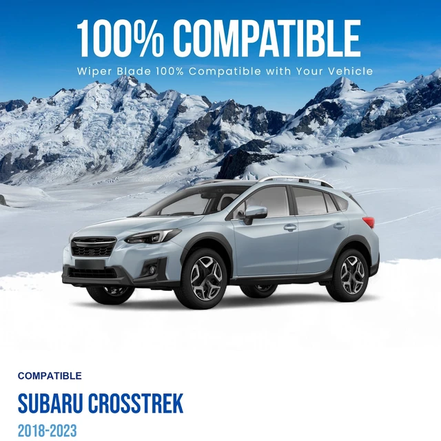 Alt view image 2 of 6 - Silbak Wiper Blade Set compatible with Subaru Crosstrek 2018-2023, Front and Rear 3-Piece, Driver 26 in, Passenger 16 in, Rear 13 in