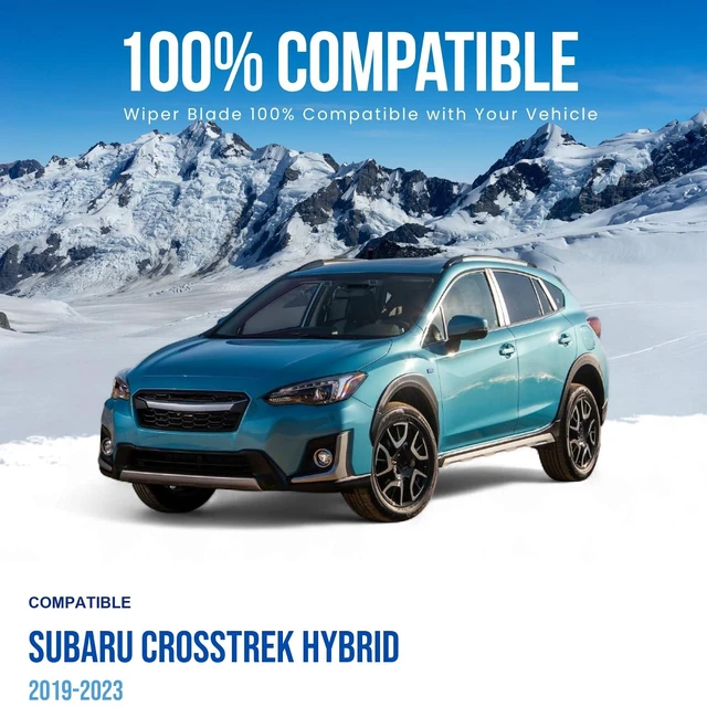 Alt view image 2 of 6 - Silbak Wiper Blade Set compatible with Subaru Crosstrek Hybrid 2019-2023, Front and Rear 3-Piece, Driver 26 in, Passenger 16 in, Rear 13 in