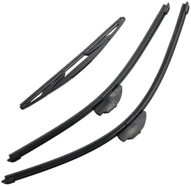 Main image of Silbak Wiper Blade Set compatible with Mitsubishi Eclipse Cross 2022-2027, Front and Rear 3-Piece, Driver 24 in, Passenger 20 in, Rear 13 in