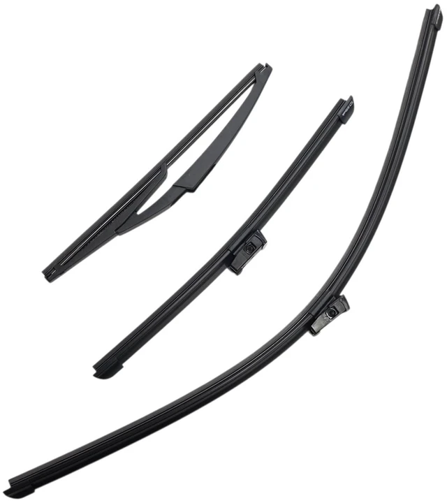Main image of Silbak Wiper Blade Set compatible with Fiat 500X 2016-2023, Front and Rear 3-Piece, Driver 26 in, Passenger 14 in, Rear 12 in