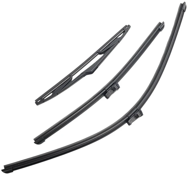 Main image of Silbak Wiper Blade Set compatible with Ford Fiesta HB 2011-2019, Front and Rear 3-Piece, Driver 26 in, Passenger 16 in, Rear 12 in
