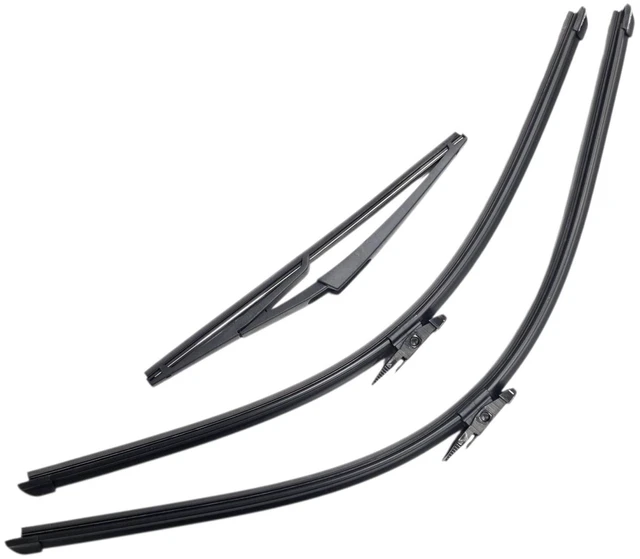 Main image of Silbak Wiper Blade Set compatible with Ford C-Max Hybrid 2013-2018, Front and Rear 3-Piece, Driver 28 in, Passenger 25 in, Rear 12 in