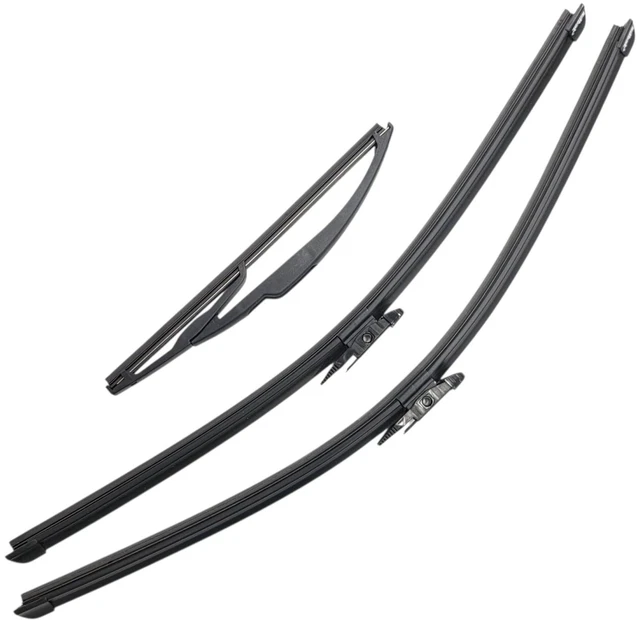 Main image of Silbak Wiper Blade Set compatible with Smart ForTwo Coupe 2008-2015, Front and Rear 3-Piece, Driver 24 in, Passenger 22 in, Rear 11 in