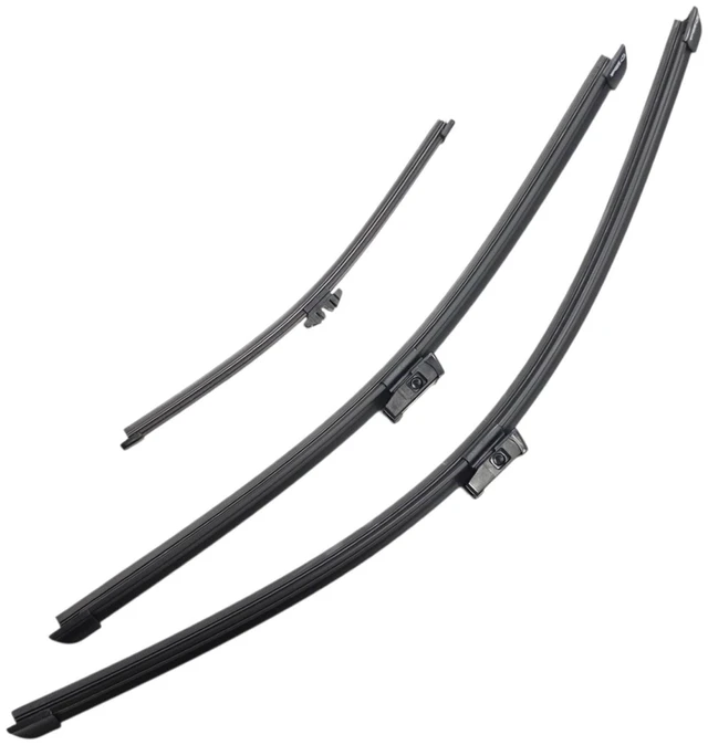 Main image of Silbak Wiper Blade Set compatible with Ford Mustang Mach-E 2025-2028, Front and Rear 3-Piece, Driver 24 in, Passenger 20 in, Rear 11 in
