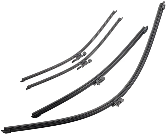 Main image of Silbak Wiper Blade Set compatible with Mercedes Metris 2016-2023, Front and Rear 4-Piece Set, Driver 28 in, Passenger 18 in, Two 15 in Rear