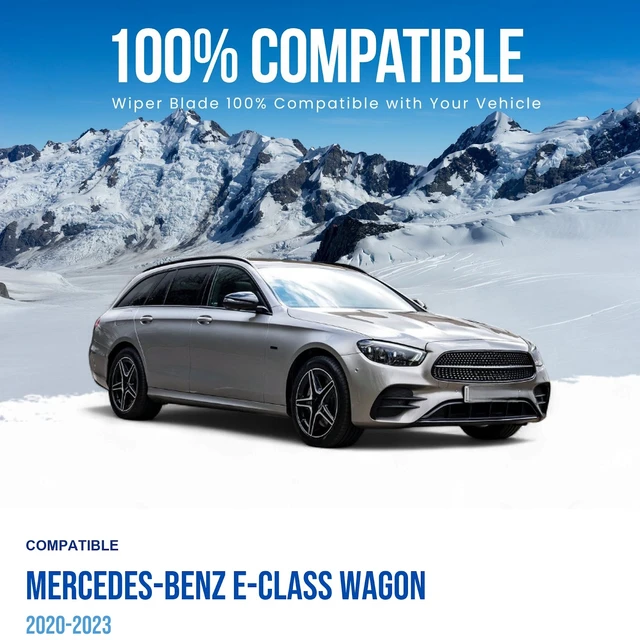 Alt view image 2 of 6 - Silbak Wiper Blade Set compatible with Mercedes-Benz E-Class Wagon 2020-2023, Front and Rear 3-Piece, Driver 24 in, Passenger 22 in, Rear 11 in